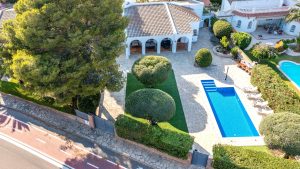 View of the villa from above